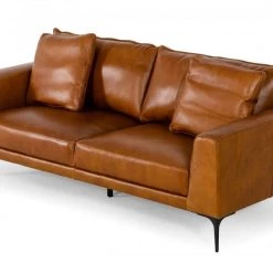 VIG Living Room Divani Casa Jacoba - Modern Camel Leather Sofa