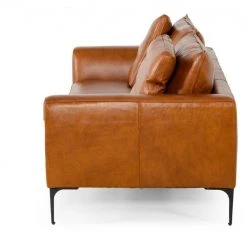 VIG Living Room Divani Casa Jacoba - Modern Camel Leather Sofa