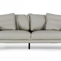 VIG Divani Casa Jacoba - Modern Light Grey Leather Sofa Living Room