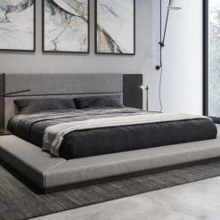 VIG Nova Domus Jagger Modern Grey Bed Beds & Headboards