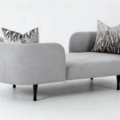 VIG Divani Casa Jamie - Glam Light Blue Fabric Two Seater Chaise