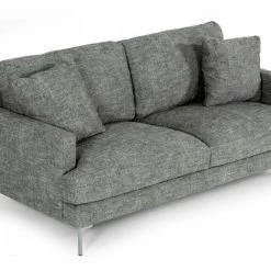 VIG Living Room Divani Casa Janina - Modern Dark Grey Fabric Sofa