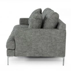 VIG Living Room Divani Casa Janina - Modern Dark Grey Fabric Sofa