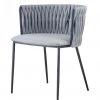 VIG Modrest Janis - Contemporary Light Grey & Black Dining Chair Dining Room