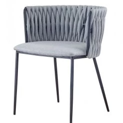 VIG Modrest Janis - Contemporary Light Grey & Black Dining Chair Dining Room