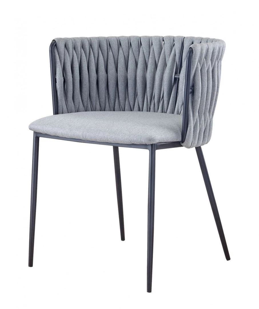 VIG Modrest Janis - Contemporary Light Grey & Black Dining Chair Dining Room