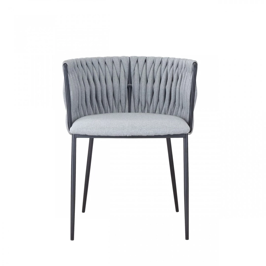 VIG Modrest Janis - Contemporary Light Grey & Black Dining Chair Dining Room