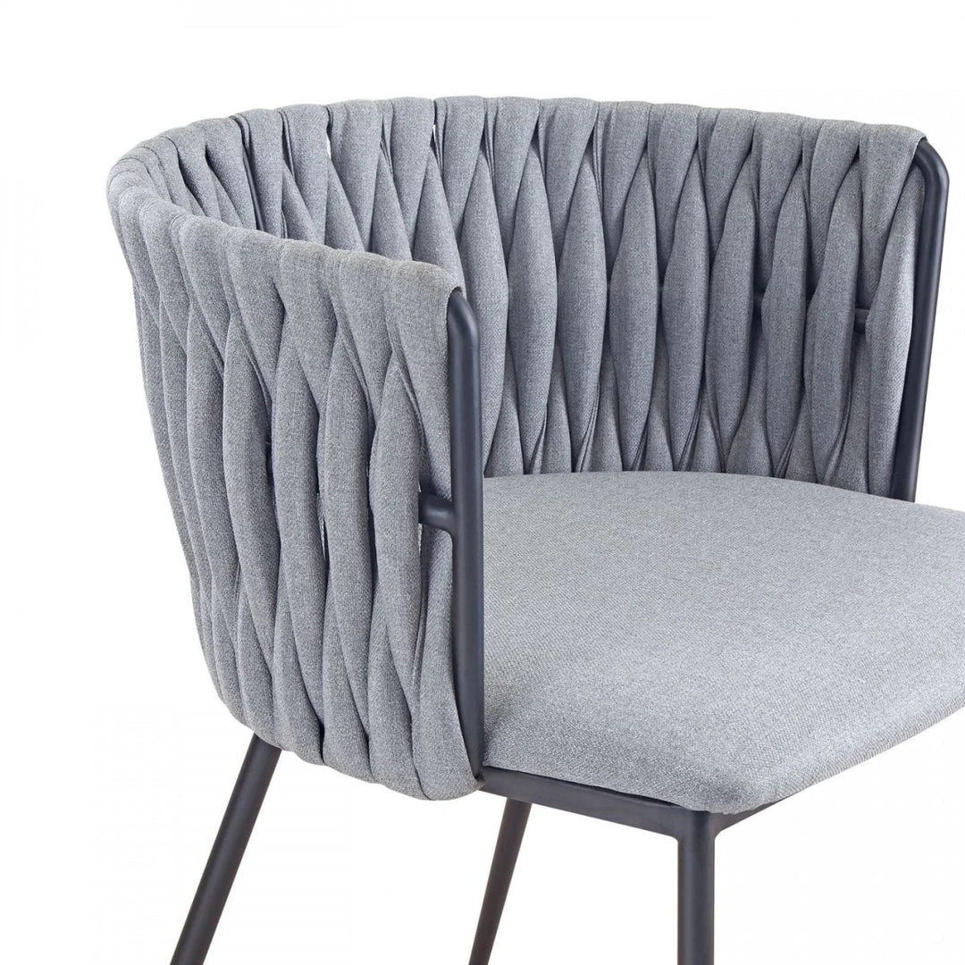 VIG Modrest Janis - Contemporary Light Grey & Black Dining Chair Dining Room