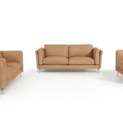VIG Living Room Estro Salotti Jenny Modern Terra Italian Leather Sofa Set