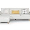 VIG Divani Casa Jeremiah Modern Ivory Fabric Sofabed & Ottoman W/ Storage Living Room