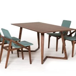 VIG Modrest Jett Contemporary Walnut Dining Table Dining Room