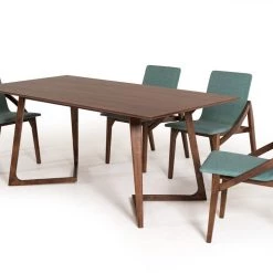 VIG Modrest Jett Contemporary Walnut Dining Table Dining Room
