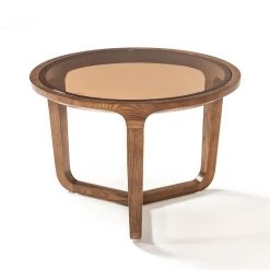 VIG Modrest Jordi Modern 3-Piece Walnut Coffee Table Set Living Room