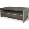 VIG Living Room Modrest June - Modern Dark Grey Concrete & Walnut Coffee Table
