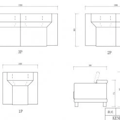 VIG Living Room Divani Casa Brustle Modern Light Grey Eco-Leather Sofa Set