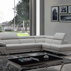 VIG Living Room Divani Casa Quebec - Modern Eco-Leather Right Facing Sectional Sofa