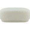 VIG Bedroom Divani Casa Kael - Contemporary White Sherpa Ottoman