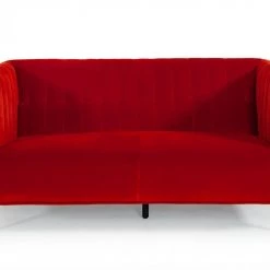 VIG Divani Casa Karla - Modern Red & Orange Dual-tone Velvet Sofa By Hollywood Glam Living Room