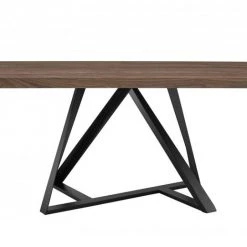 VIG Modrest Keanna - Modern Industrial Walnut & Black Dining Table