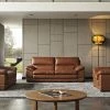 VIG Divani Casa Kendrick - Traditional Modern Cognac Leather Sofa Set