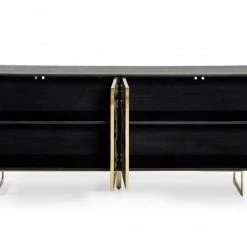 VIG Modrest Kilson - Modern Black Oak & Champagne Gold Buffet Living Room