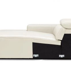 VIG Divani Casa Hilgard - Modern Light Grey Leather Left Facing Sectional Sofa With Recliners Living Room