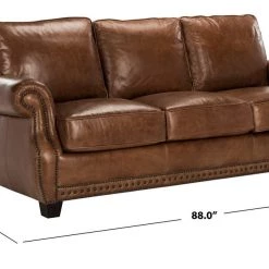Safavieh Living Room Brayton Leather Sofa