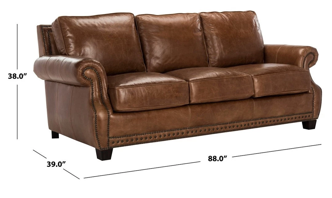 Safavieh Living Room Brayton Leather Sofa