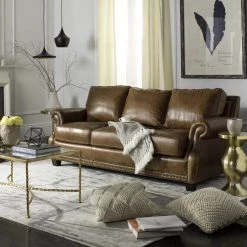 Safavieh Living Room Brayton Leather Sofa
