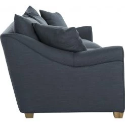 Safavieh Living Room Fraiser Navy Linen Sofa