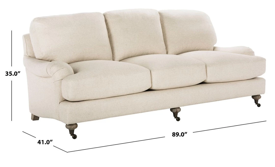Safavieh Calvin Natural Linen Sofa