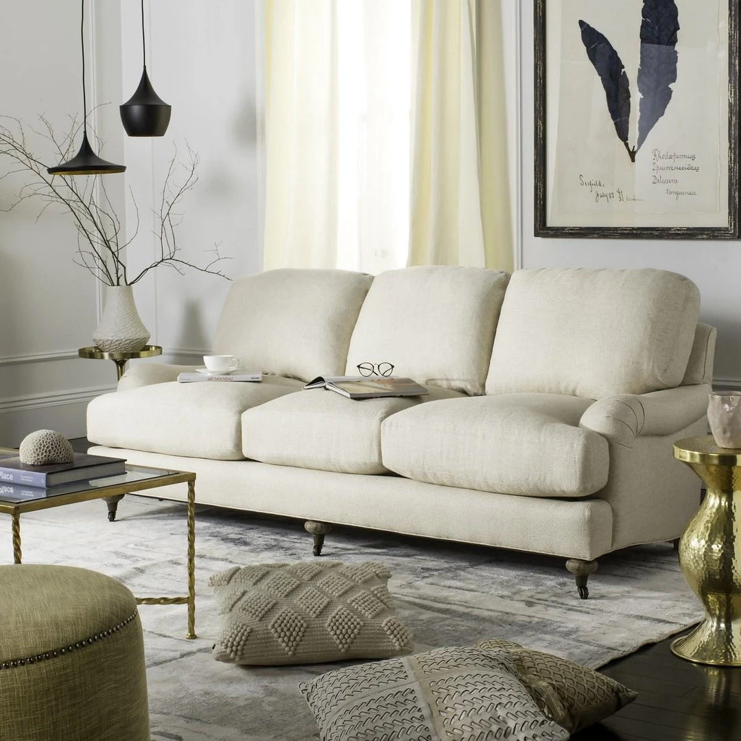 Safavieh Calvin Natural Linen Sofa