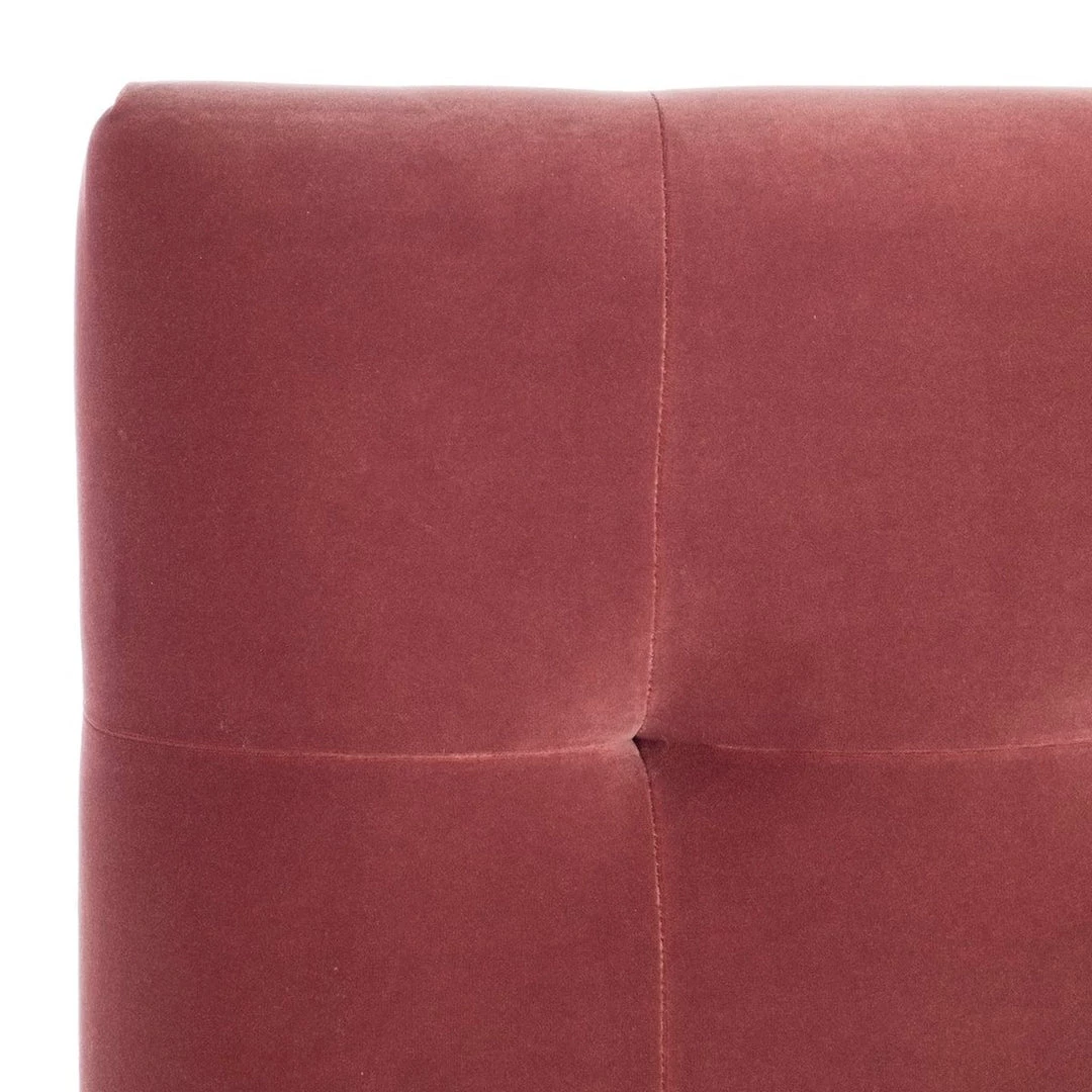 Safavieh Tsarina Dusty Rose Velvet Tufted Bed Bedroom