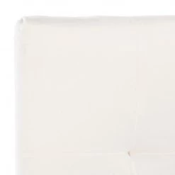 Safavieh Tsarina Cream Velvet Tufted Bed Bedroom