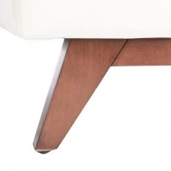 Safavieh Tsarina Cream Velvet Tufted Bed Bedroom