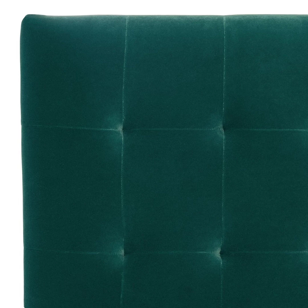 Safavieh Tsarina Dark Seafoam Velvet Tufted Bed Bedroom