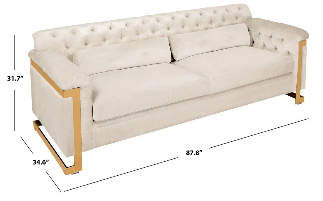 Safavieh Lethbridge Velvet Sofa Living Room