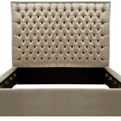 Safavieh Chester Champagne Velvet Bed