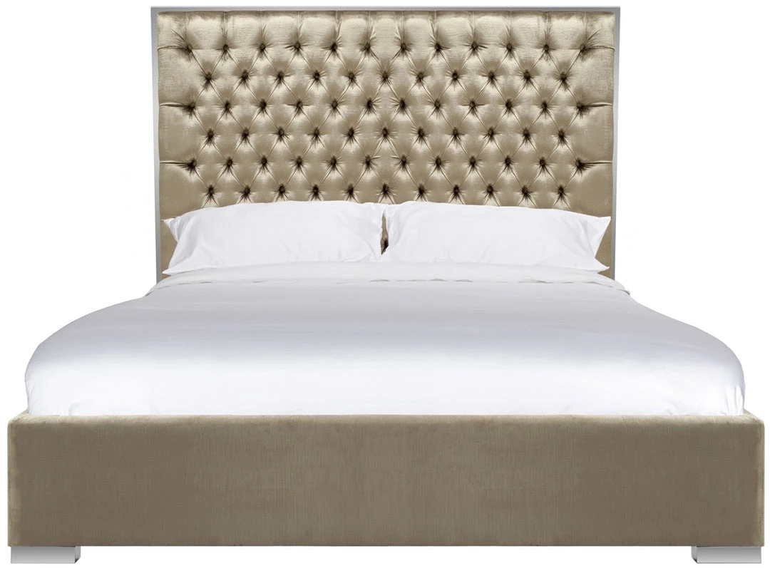 Safavieh Chester Champagne Velvet Bed