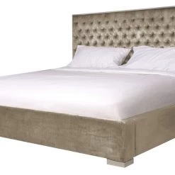 Safavieh Chester Champagne Velvet Bed