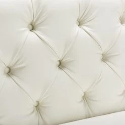 Safavieh Miller Tufted Leather Sofa Living Room
