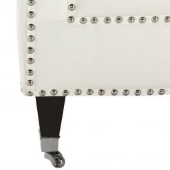 Safavieh Miller Tufted Leather Sofa Living Room