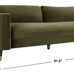 Safavieh Living Room Winford Velvet Sofa