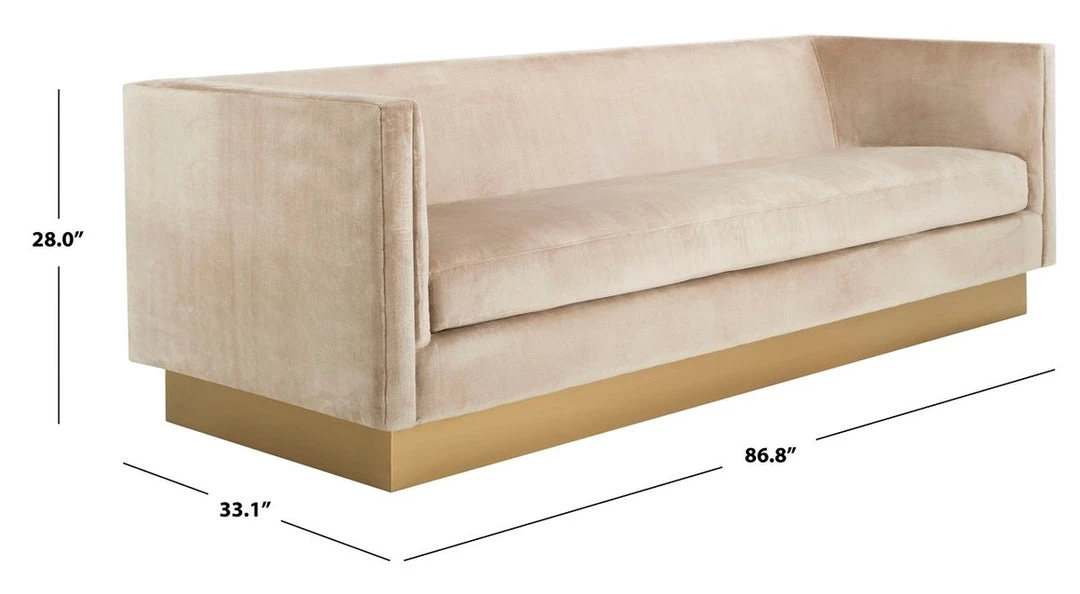 Safavieh Living Room Marquette Velvet Sofa