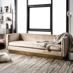 Safavieh Living Room Marquette Velvet Sofa