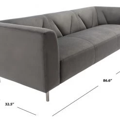 Safavieh Living Room Starfire Velvet Sofa