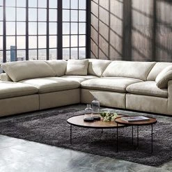VIG Kramer Modern Modular Cream Fabric Sectional Sofa