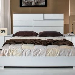 VIG Beds & Headboards Modrest Ancona Italian Modern White Bedroom Set By Hollywood Glam