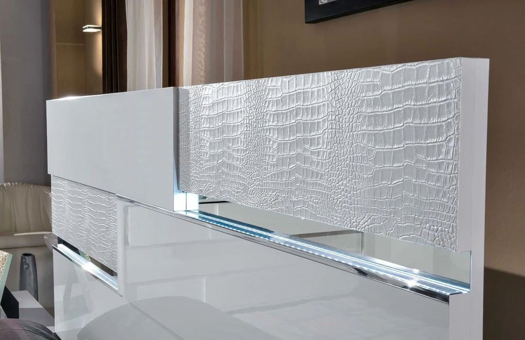VIG Beds & Headboards Modrest Ancona Italian Modern White Bedroom Set By Hollywood Glam