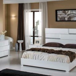 VIG Beds & Headboards Modrest Ancona Italian Modern White Bedroom Set By Hollywood Glam